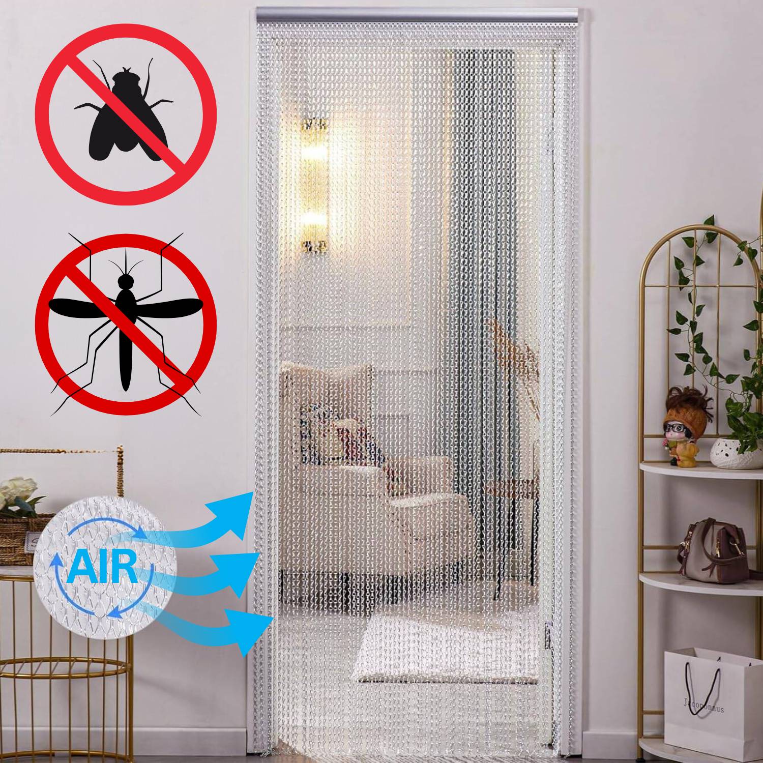 buy metal chain fly screen