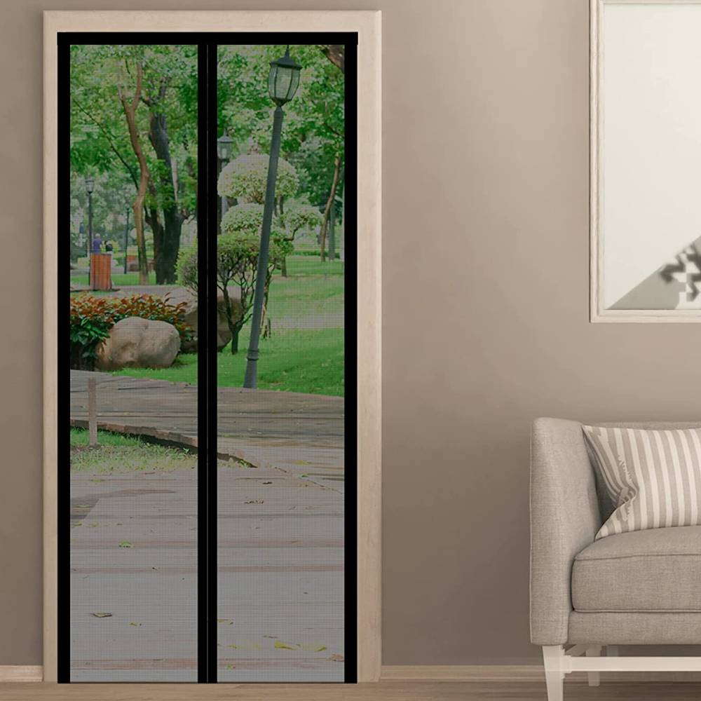 Magnetic Screen Door - Black, 60cm (W) x 210cm (H): image 6