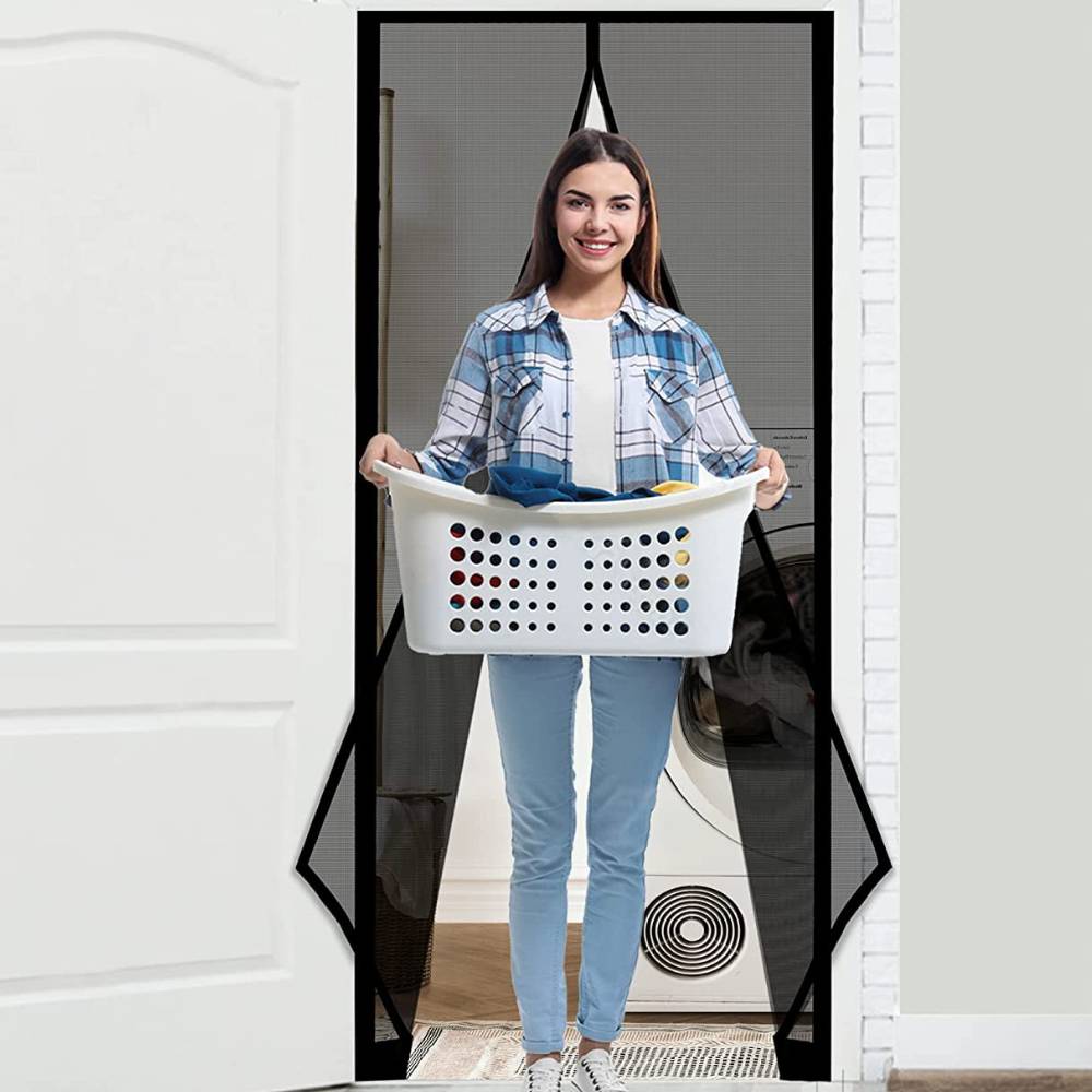Magnetic Screen Door - Black, 60cm (W) x 210cm (H): image 7