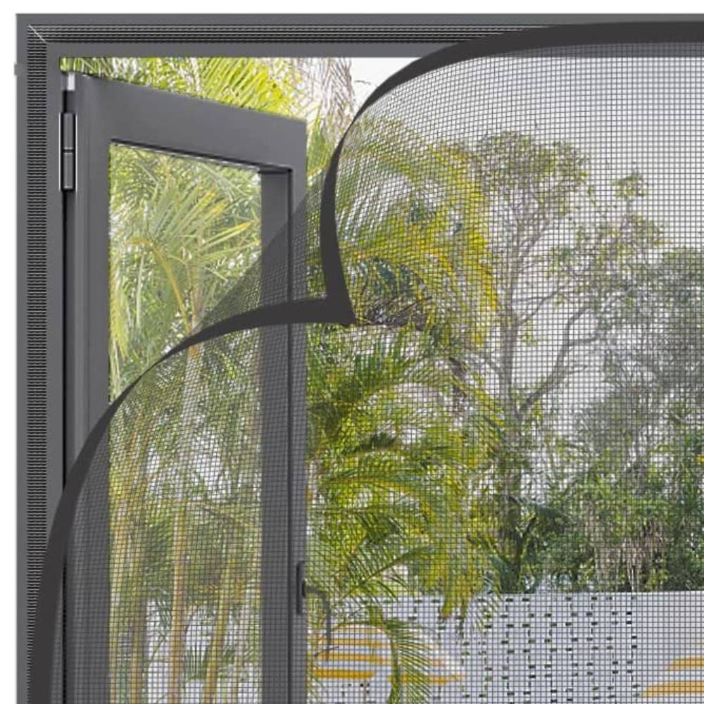 Velcro Window Screen - Black Edge, Standard Mesh (Grey), 100cm x 100cm: image 7